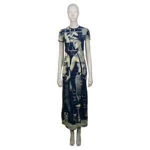 JEAN PAUL GAULTIER Jean&#39;s * Vintage Iconic &quot;Fight Racism&quot; Bodycon Maxi Dress