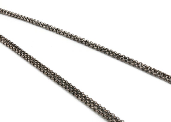 PACO RABANNE * Vintage Mini Silver Tone Chainmail… - image 4
