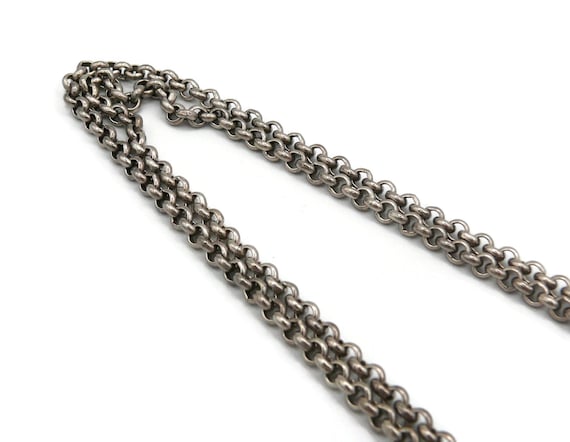 PACO RABANNE * Vintage Mini Silver Tone Chainmail… - image 3