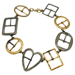 MOSCHINO * Collar Eslabones Hebillas Cinturones Vintage