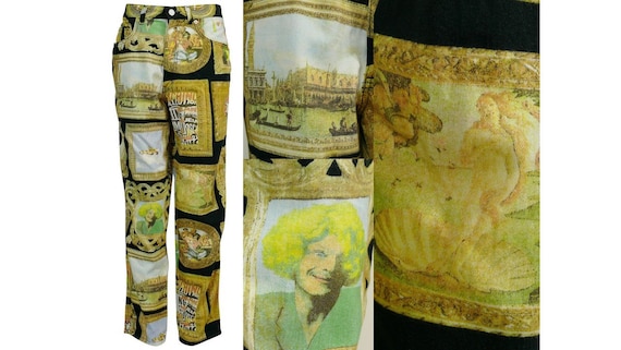 Vintage Iconic 90s Frame Art Gallery Trousers Moschino