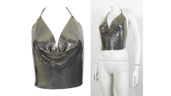 PACO RABANNE * Vintage Silver Metal Mesh Iconic Dr