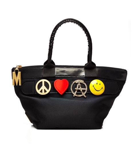 Moschino Vintage Rare 1990s Artist's Palette Leather Shoulder Bag