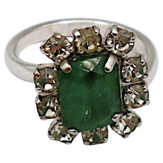 Vintage Christian Dior Ring トロッター ディオール Vintage Christian Dior Modernist Crystal Statement Ring 1990s