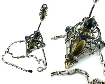 GAULTIER * Gorgeous vintage uber rare insect bracelet-ring