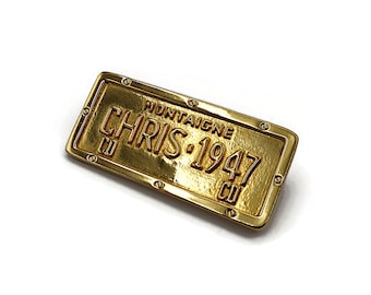 CHRISTIAN DIOR by John Galliano * Gold Tone Cadillac License