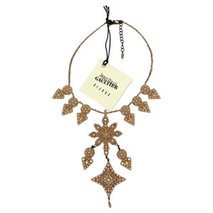 JEAN PAUL GAULTIER * Vintage Jewelled Resin Pendant Necklace