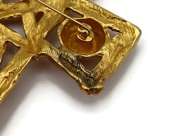 クリスチャンラクロワ　ヴィンテージ　十字架型ブローチ CHRISTIAN LACROIX * 重要なヴィンテージ ゴールデン メタル