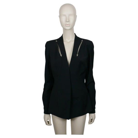 THIERRY MUGLER Couture * Vintage Black Cut Out Jacket - Etsy
