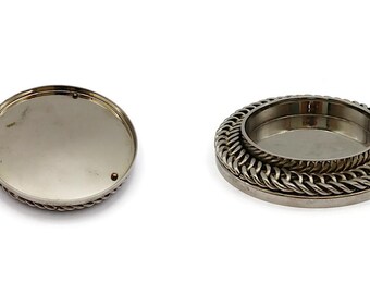 エルメス（Herms）ビンテージ　ボトルコースター エルメス * ヴィンテージボトルコースター シルバーメタルチェーン柄