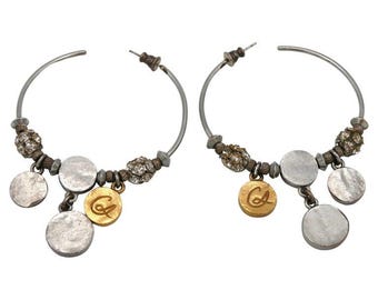 Vintage Charm Hoop Earrings Christian Lacroix