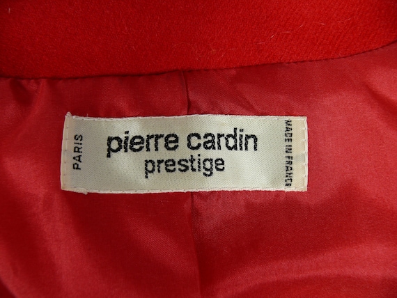 PIERRE CARDIN * Gorgeous Vintage Red Wool Skirt Suit Featuring