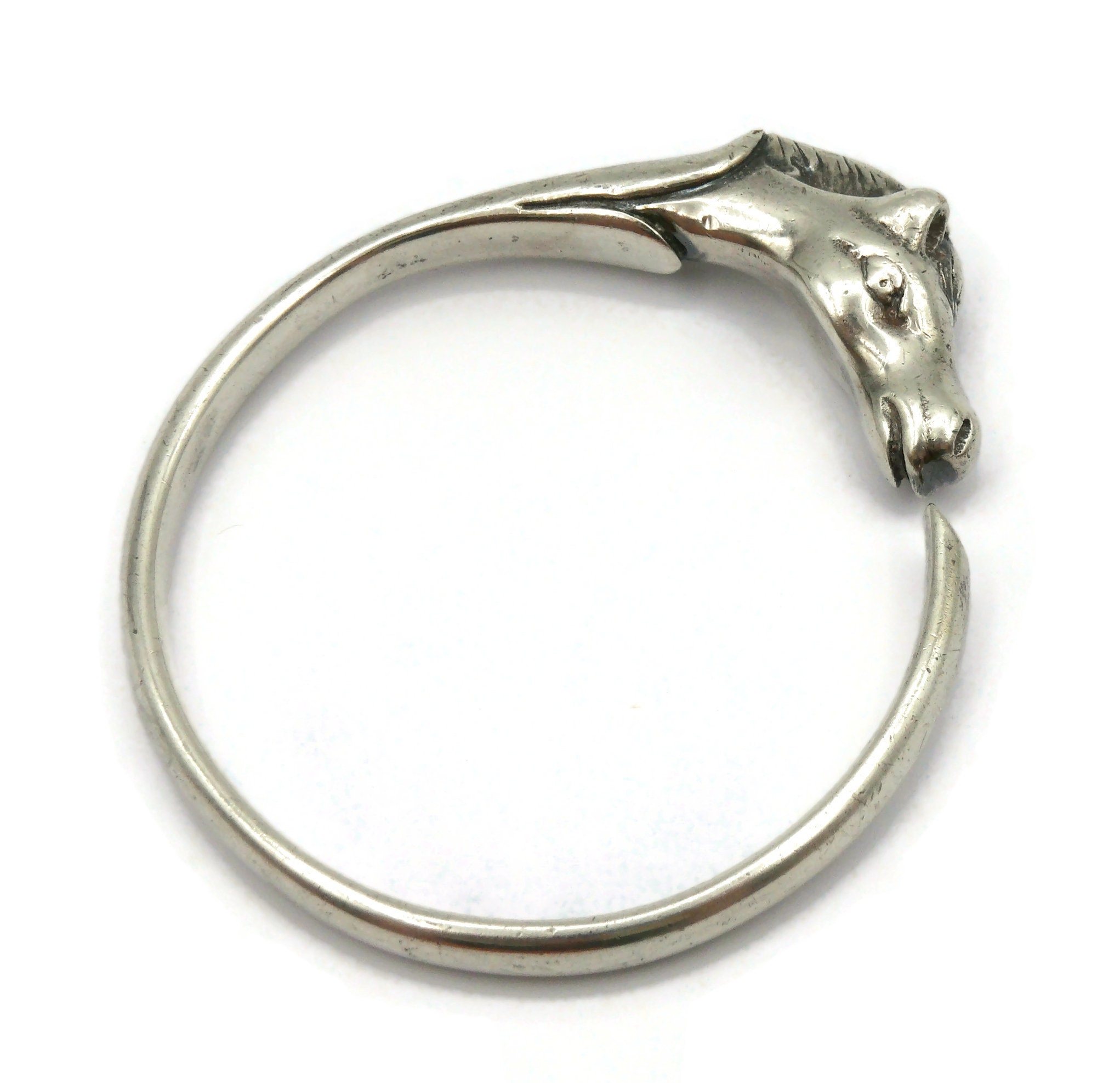 【激レア】エルメスChevalDoubleHeadBangle カレ 90 《ジャングル・ラブ》 - ブルー | Hermès - エルメス