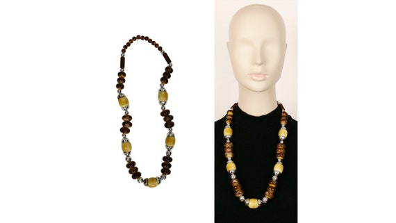 YVES SAINT LAURENT * Ysl * Vintage 1970s Resin Nec