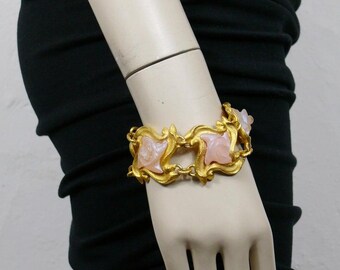 Bracelet Vintage M&S Couleur Or - Maillons Originaux - Parfait état - Occasion