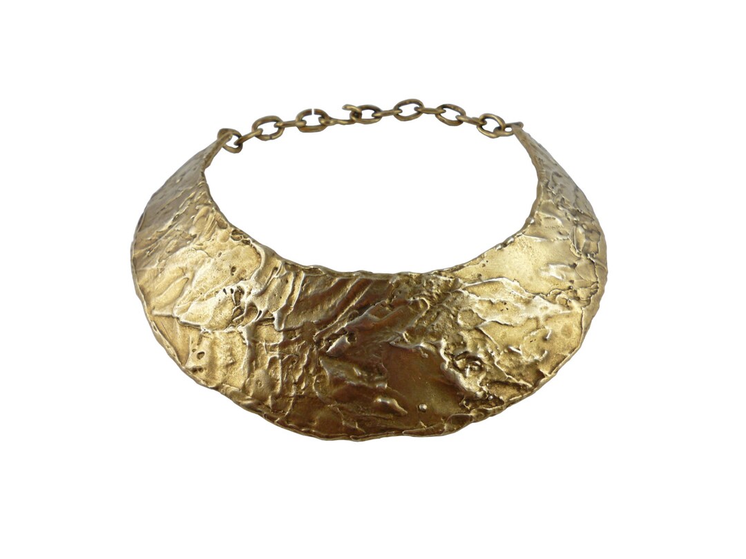 BICHE de BEREヴィンテージ ネックレス ゴールド BICHE DE BERE Paris * Gorgeous Vintage Brutalist Collar