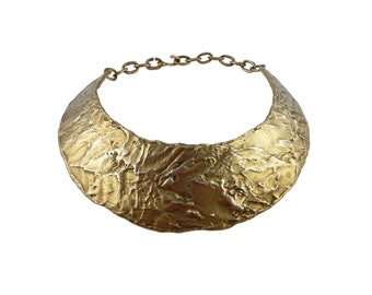 BICHE DE BERE Paris * Magnífico collar babero brutalista vintage