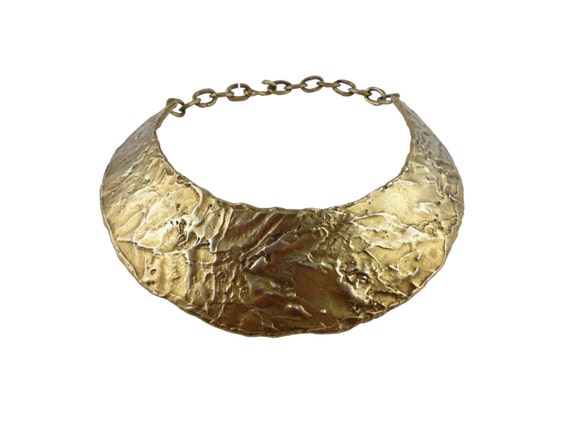 BICHE de BEREヴィンテージ ネックレス ゴールド BICHE DE BERE Paris * Gorgeous Vintage Brutalist Collar Necklace