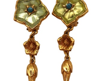 KENZO ゴールド ブローチ　アンティーク KENZO ヴィンテージ ゴールドメッキ フラワーブローチ - Etsy 日本