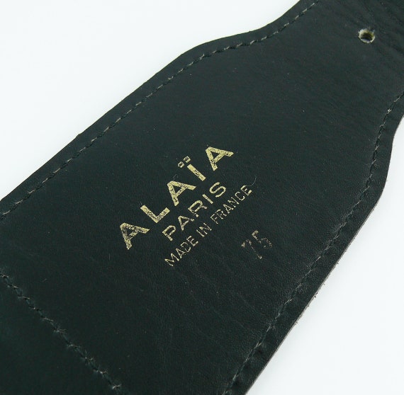 ALAIA * Vintage Black Leather Corset Belt - image 10