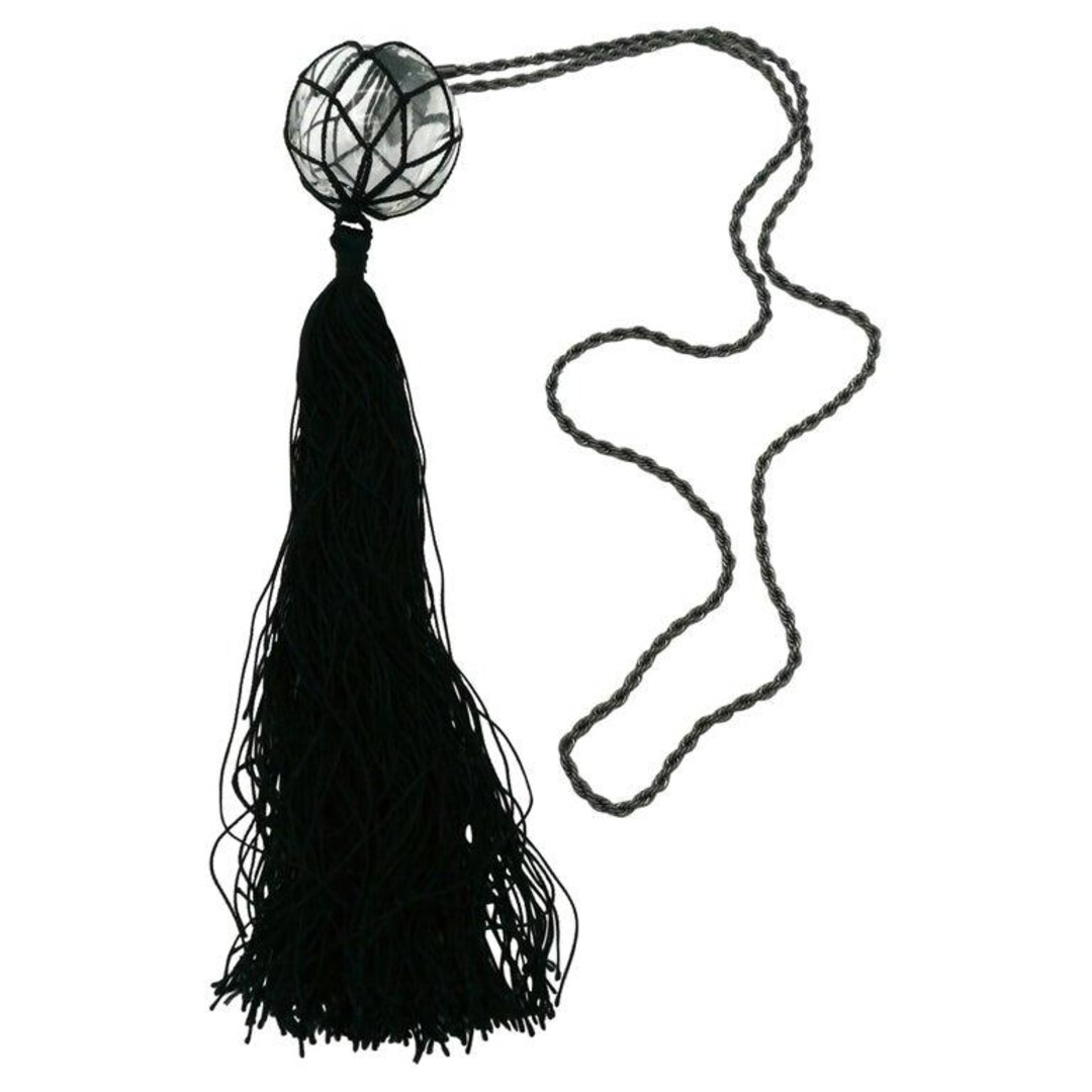 アクセサリー JEAN PAUL GAULTIER necklace Glass Cord JEAN PAUL GAULTIER * Glass Ball Net Tassel Pendant Necklace