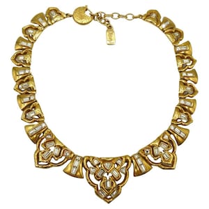 YVES SAINT LAURENT * Vintage Jewelled Oriental Design Necklace