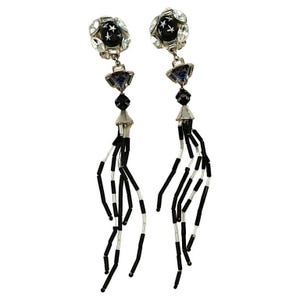 CHRISTIAN LACROIX * Orecchini pendenti celesti vintage