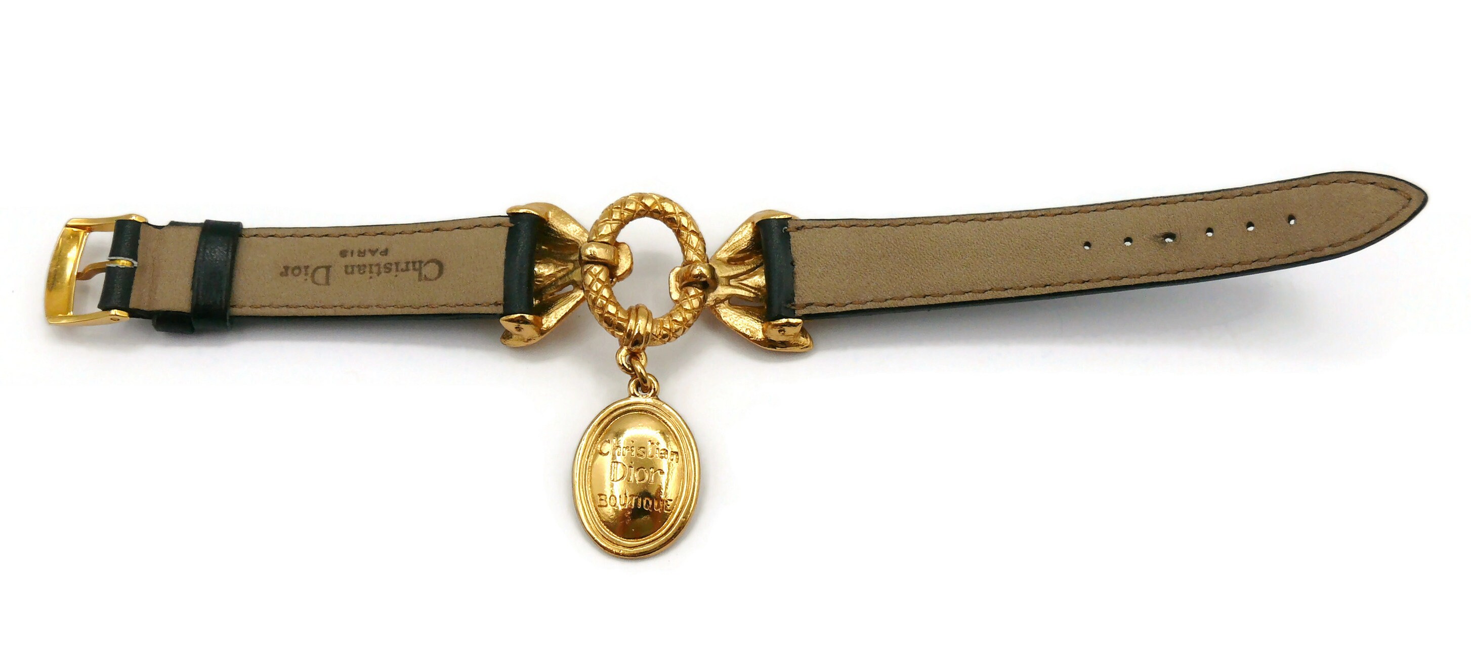 CHRISTIAN DIOR Boutique * Vintage Jewelled Bee Leather