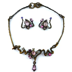 CHRISTIAN LACROIX * Gorgeous vintage set &quot;Branches and Crystals&quot;