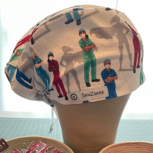 Healthcare Hero Euro Style Scrub Hat, Adjustable, Nurse Hat, CRNA Hat, Doctors Hat, Ready to Ship