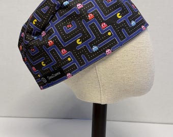 Pac-man scrub hat, arcade game, retro