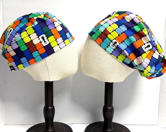 FIFA World Cup Soccer scrub hat, Men’s Velcro closure, Women’s scrunchie back, adjustable