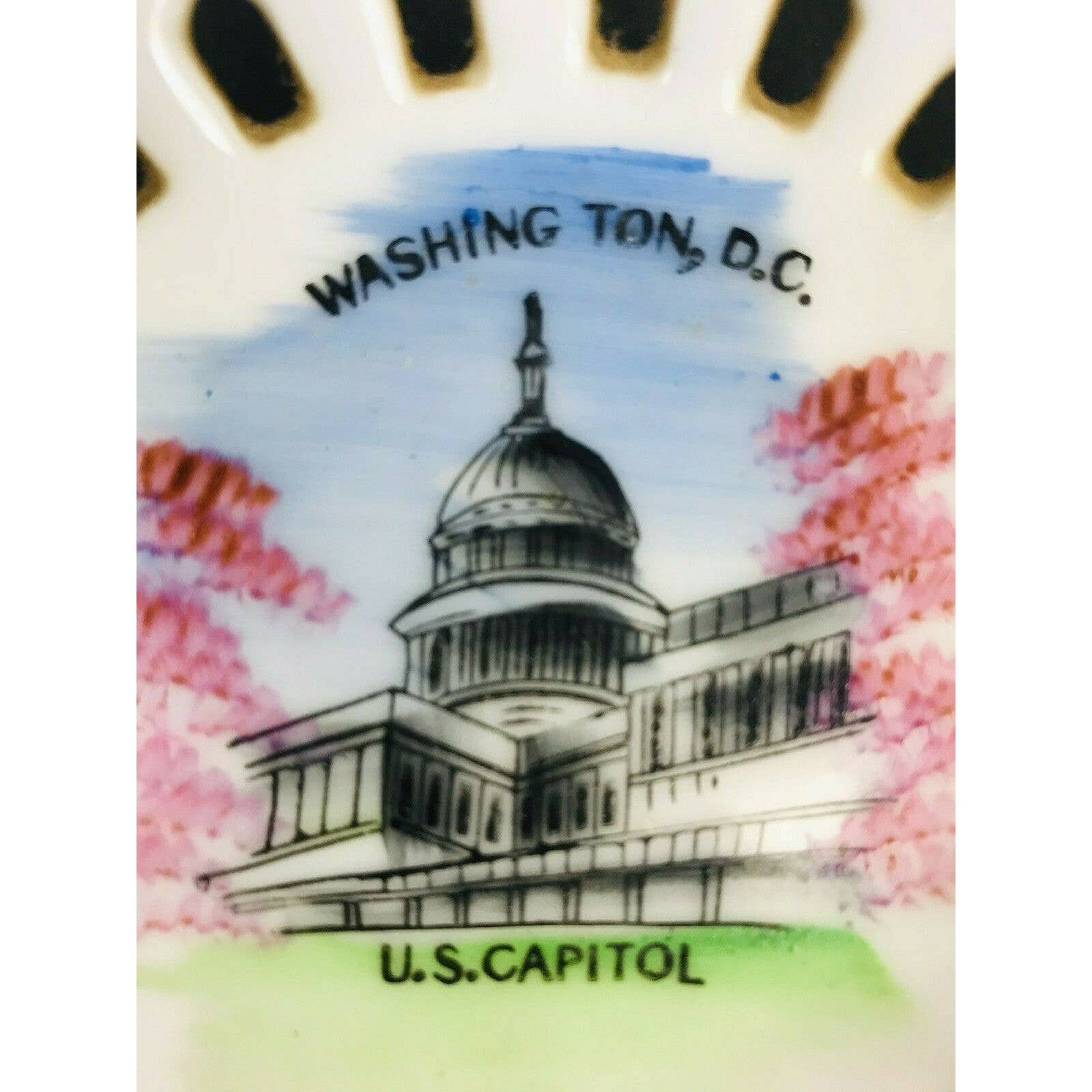 Washington DC Capitol Souvenir Plate Japan Travel Americana Etsy
