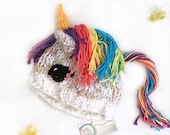 Erwachsenen Größe Rainbow Unicorn Hut - lustige Einhorn Geschenk für ihre Partei - warme Wintermütze - Einhorn - Kawaii Geschenk für Freund - Einhorn-Geschenk-Ideen