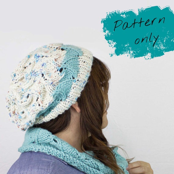 Slouchy Hat Pattern Knit Quick Knitting Pattern Simple Knit Hat Pattern For Women Chunky Knitting Pattern Popular Knitting Pattern