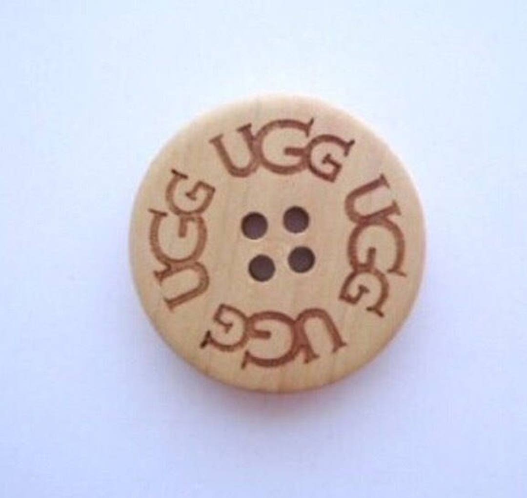 One 1 UGG Replacement Button Sand / Natural Color Wooden for Your Boots