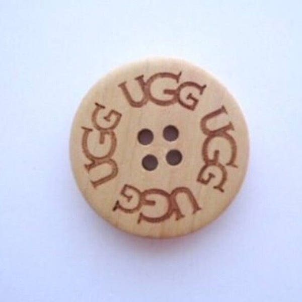 One (1) UGG Replacement Button Sand / Natural color wooden for your Boots -  Bailey Buttons, Cardy, Triplet UGGs extra