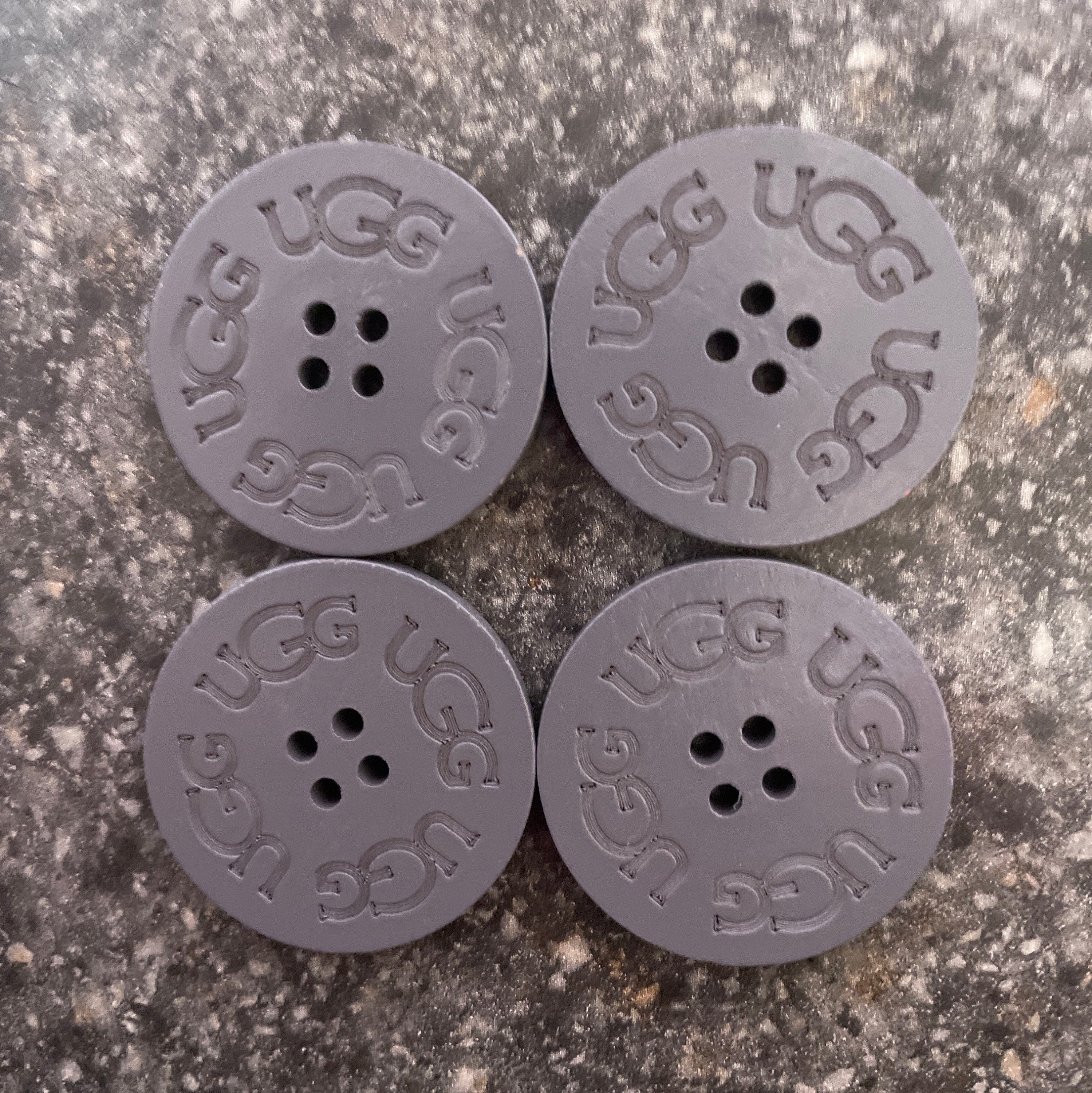 Four 4 UGG GREY Wooden Boot Replacement 