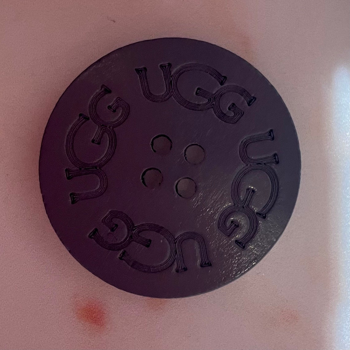 One 1 UGG Replacement Button GREY Wooden Buttons for Uggs Etsy