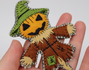 Handmade Halloween Pumpkin Brooch