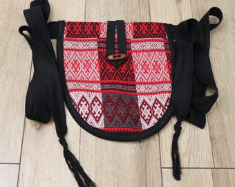 Ukrainian style Red Bag, Boho style bag