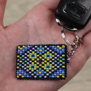 Beaded keychain,  Ukrainian keychain