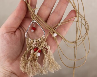 Macrame pendant, Folk style