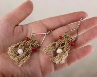 Macrame Earrings, Boho style Earrings