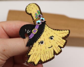 Halloween Broomstick Brooch