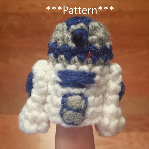 R2D2 Crochet Finger Puppet Pattern, Star Wars Finger Puppet Pattern, Star  Wars Crochet
