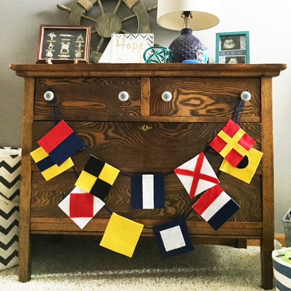 Nautical Flag Sign Etsy
