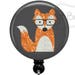 Badge Holder - Glitter Fox Badge Reel - Fox Badge Holder - Retractable Badge Reel -  Fox With Glasses Badge Reel Holder - Nurse Badge - 1062