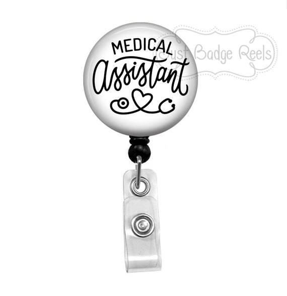 Medical Assistant Badge Reel Holder - MA Badge Reel -  Medical Assistant Gift - Retractable Badge Reel - Medical Assistant Badge Reel Holder