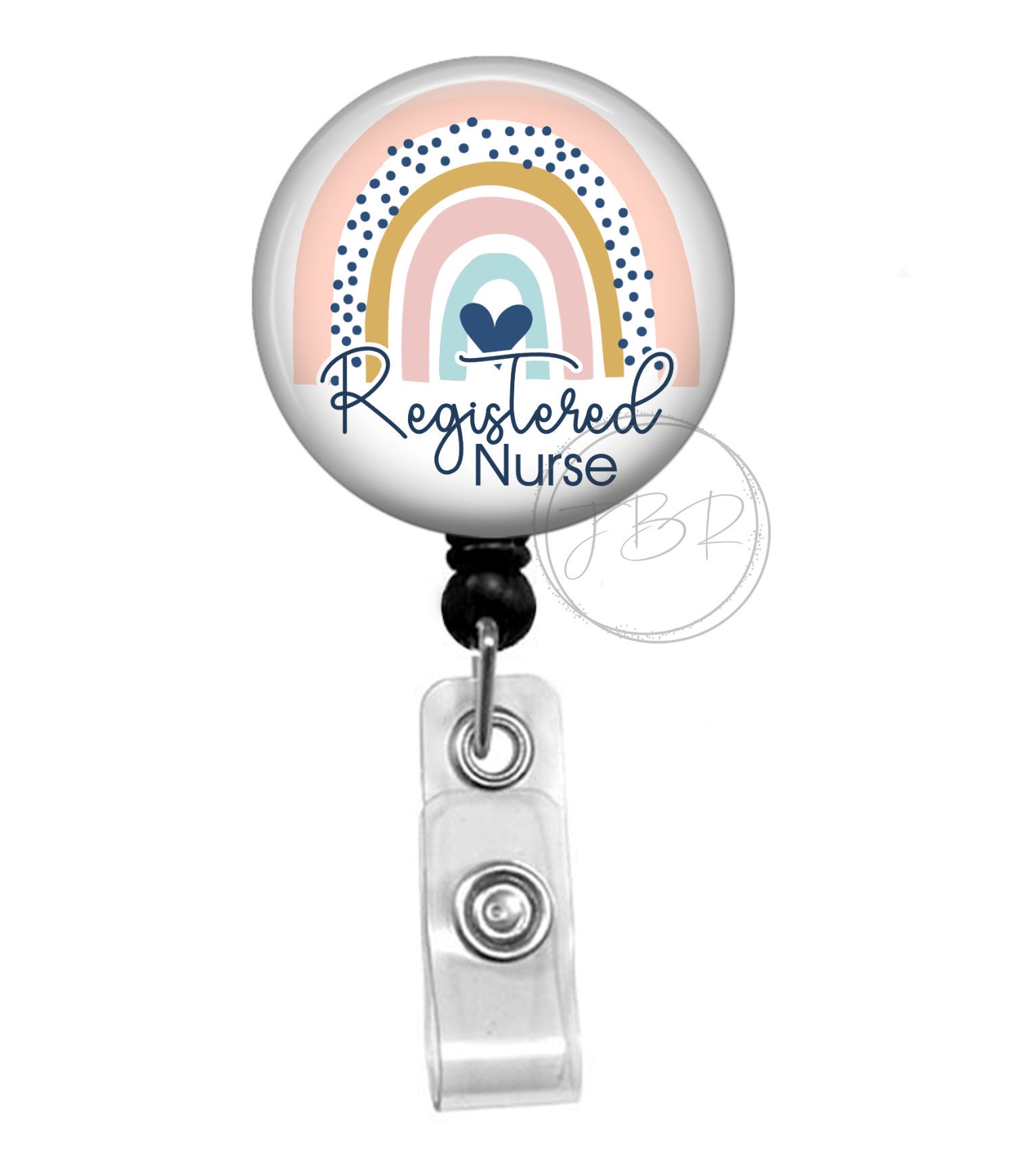 Rainbow Registered Nurse Badge Reel Holder RN Badge Reel Etsy